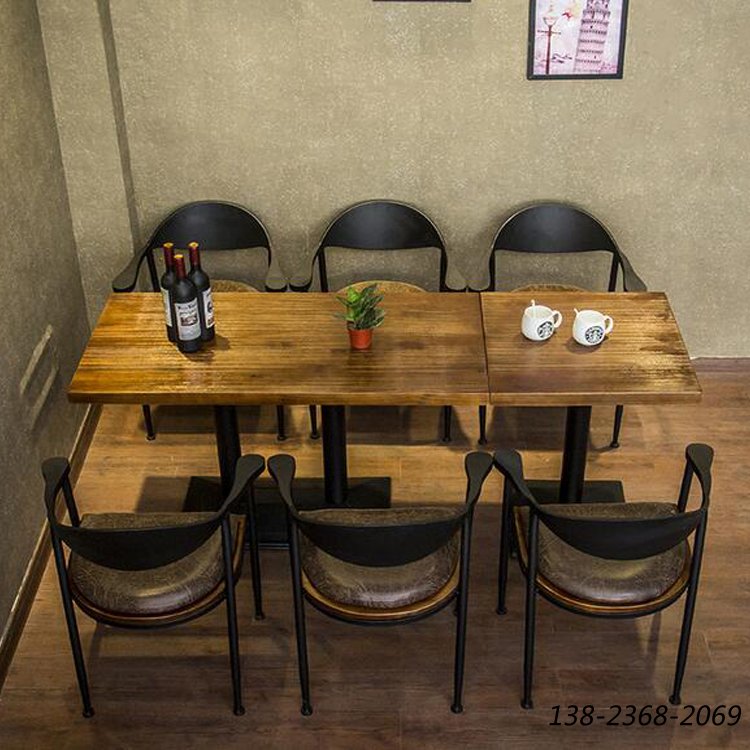 做舊復古餐桌椅，休閑桌
